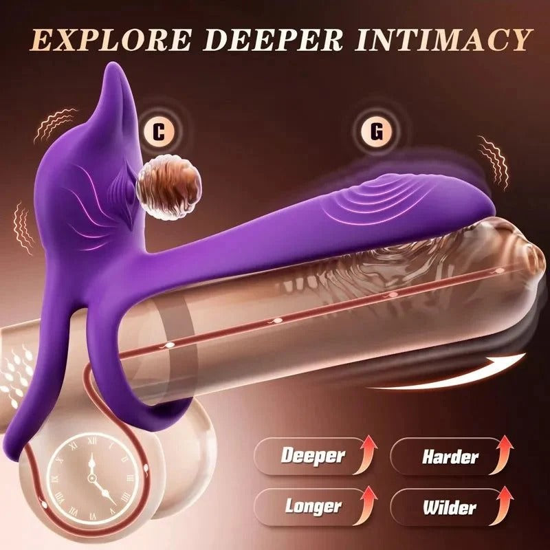 Veloriah™ Dual Fox Men's Vibrating Ring